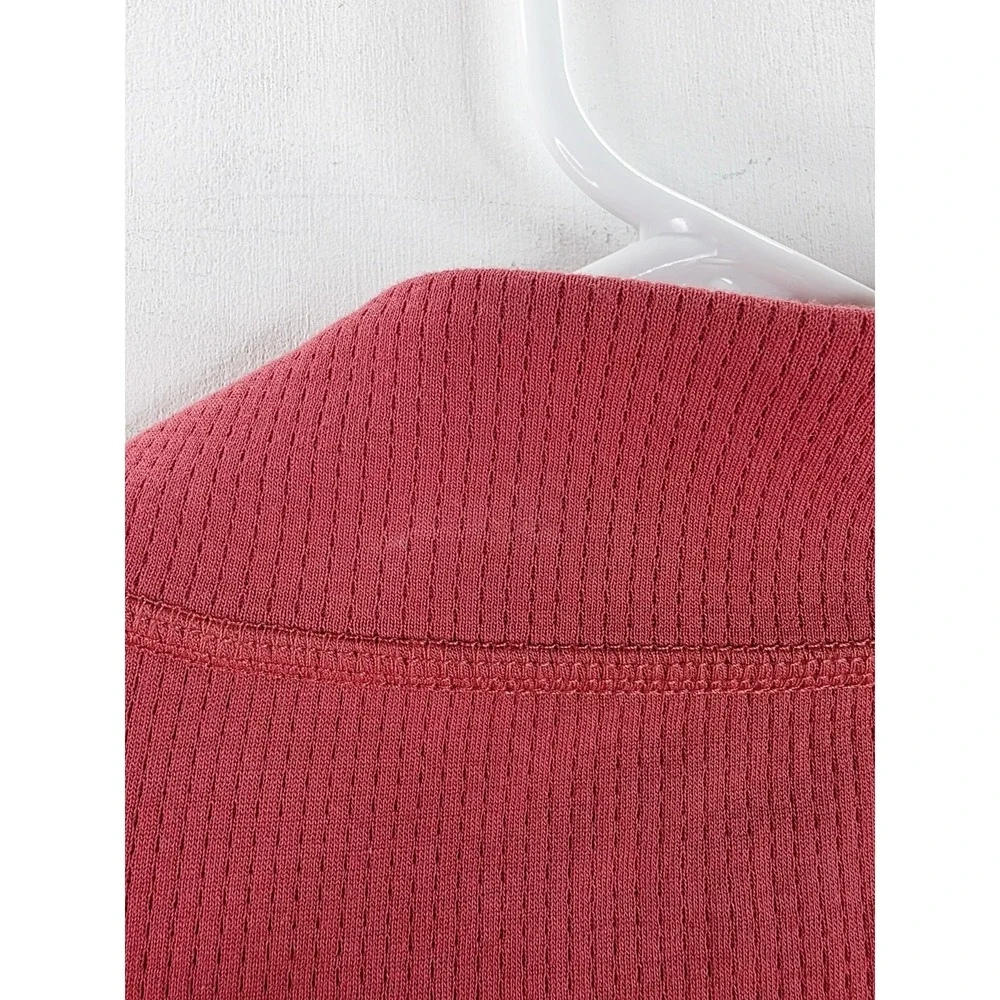 J Crew Performance‎ 1/4 Zip Shirt Men's Medium Red Long Sleeve Activewear Golf
